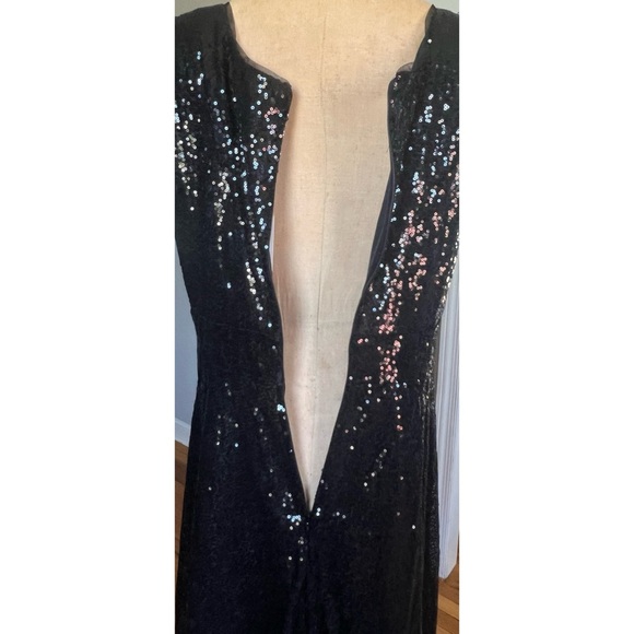 NWT Grace Karin Black Sequin Sleeveless V Neck Dress XL - Picture 7 of 9